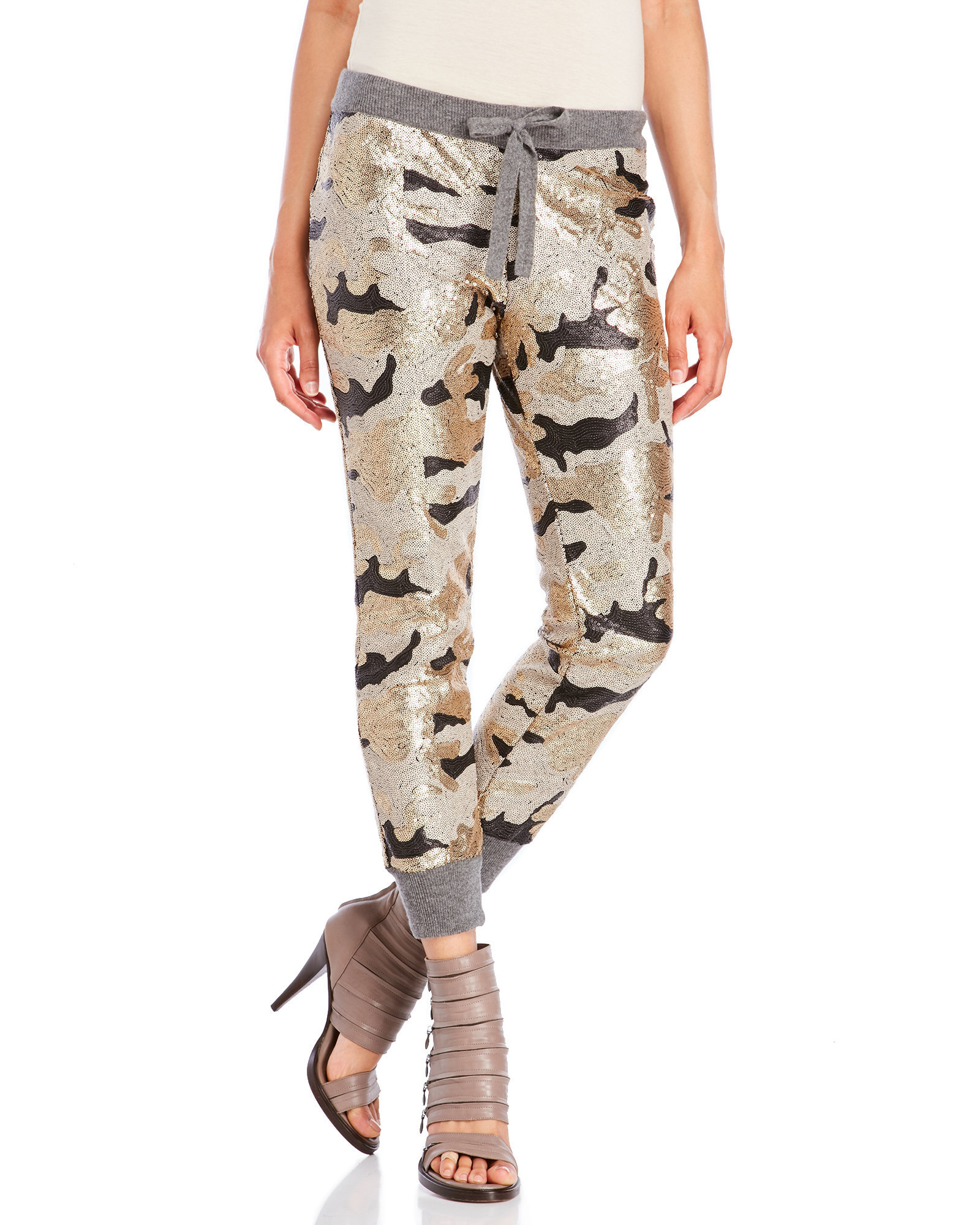 camouflage sequin leggings